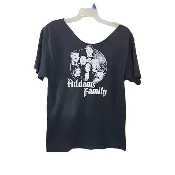 The Addams Family Off the shoulder musical cast tee. Size large - Picture 1 of 3